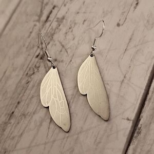Wing Earrings Stainless Steel 925 S Posts